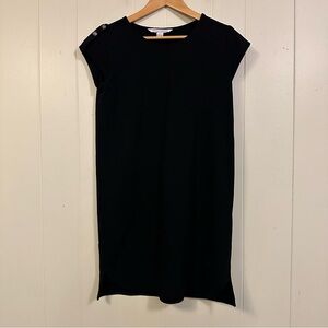 Diane Von Furstenberg Black Short Sleeve mini Shift Dress size 4